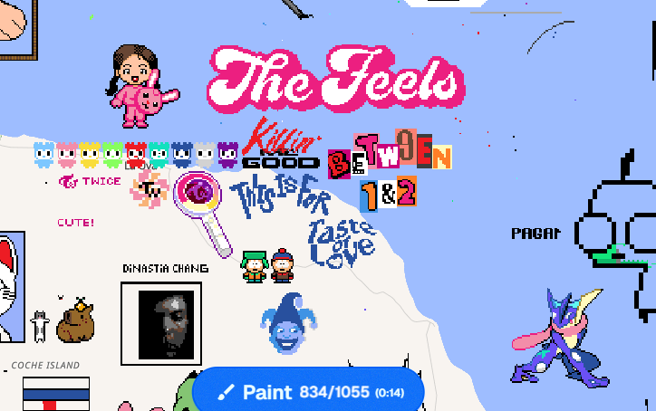 الأعمال الفنية على W Place مصنوعة مع صديق في كوش ، فنزويلا