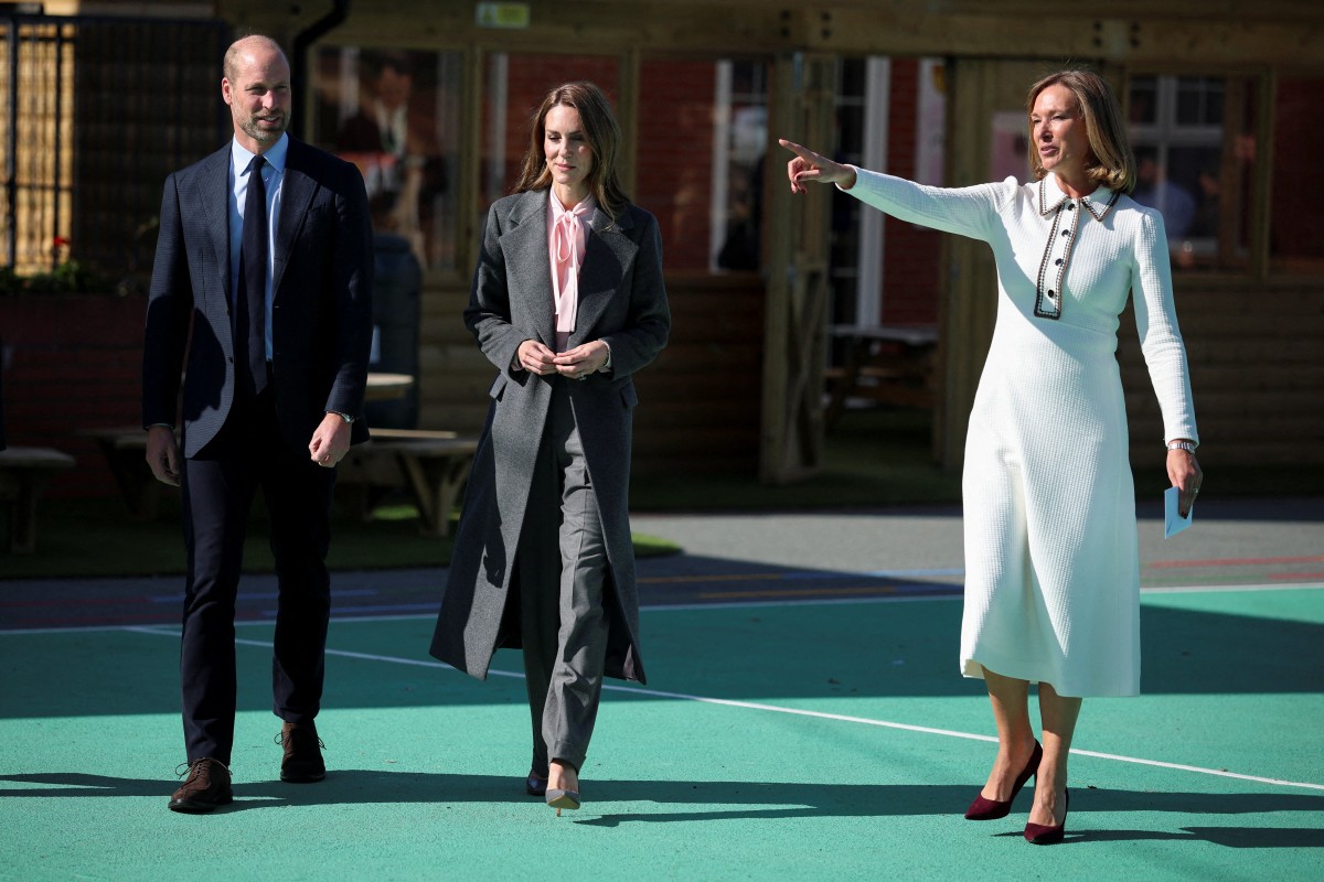  الأمير ويليام وكيت ميدلتون في زيارة إلى مدينة ساوثبورت (أ.ف.ب)