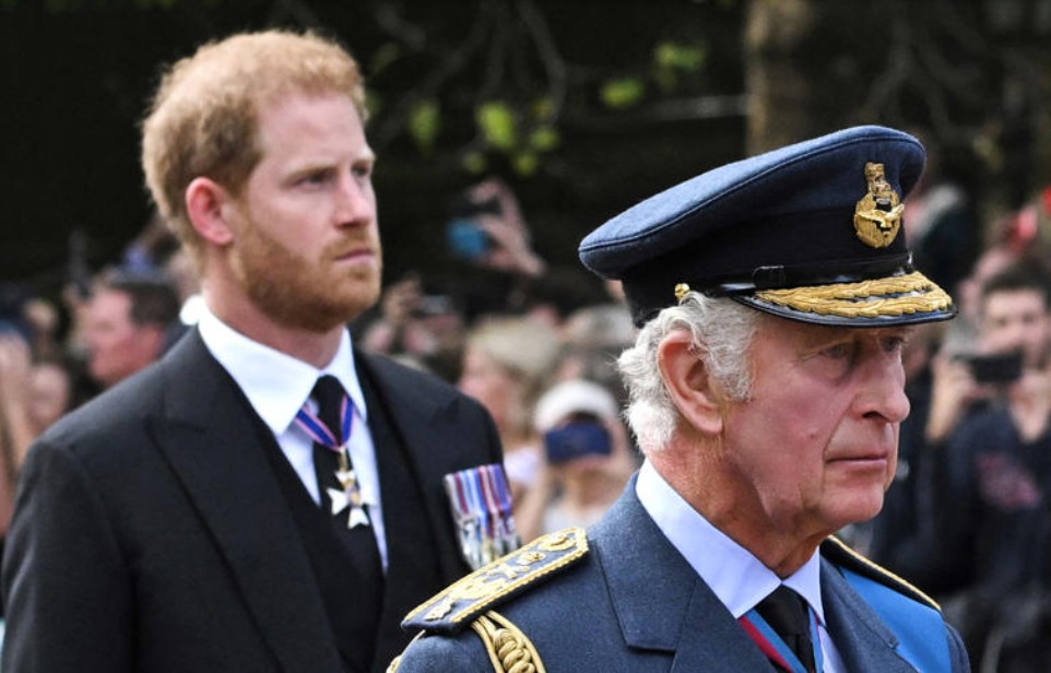 الأمير هاري والملك تشارلز (أ ف ب).