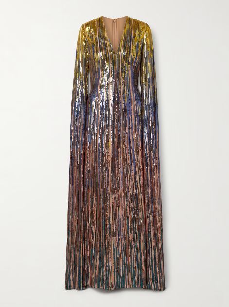 فستان الترتر الفخم من ايلي صعب من مجموعة ما قبل الخريف 2025 (انترنت)