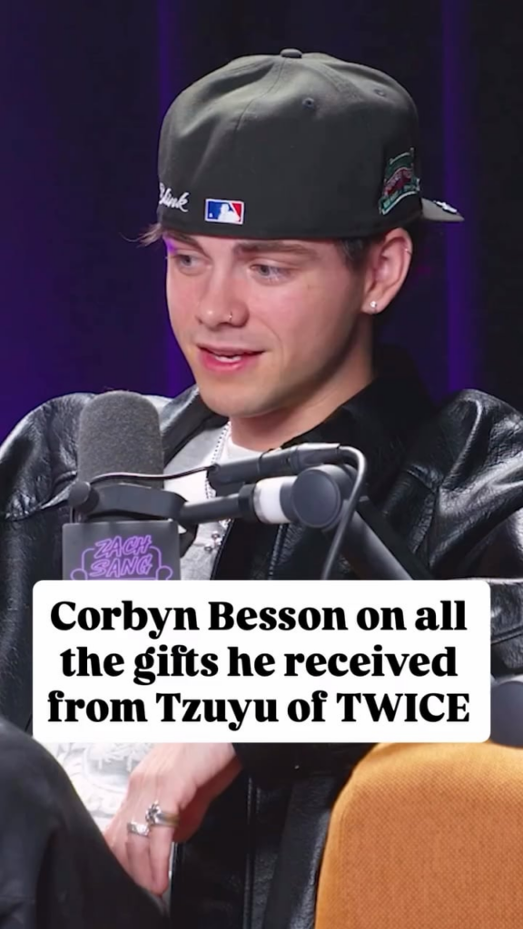 250927 تحديث ZachSangshow Instagram - Corbyn Besson على جميع الهدايا التي تلقاها من Tzuyu من مرتين