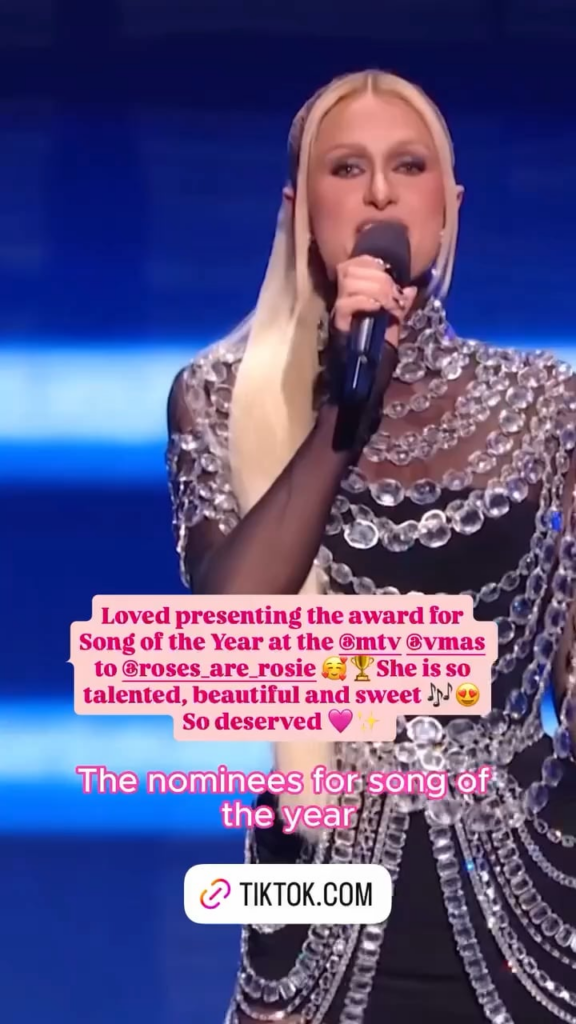 250915 Paris Hilton Update IG و Tiktok w/ Rosé