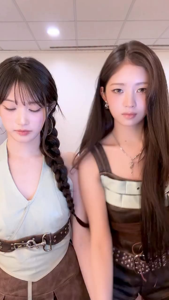 250929 ive تحديث Tiktok الرسمي مع Rei & Leeseo - طفلي