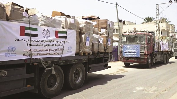 «الصحة العالمية» تشيد بدعم الإمارات للقطاع الطبي في غزة «الصحة العالمية» تشيد بدعم الإمارات للقطاع الطبي في غزة