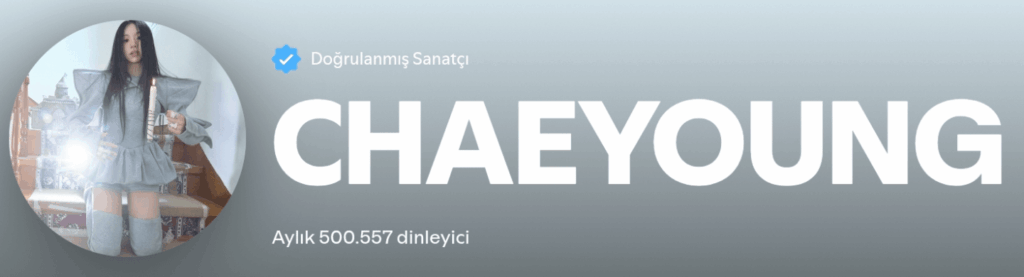 وصل Chaeyoung إلى 500 ألف على Spotify 🎉🎉🎉