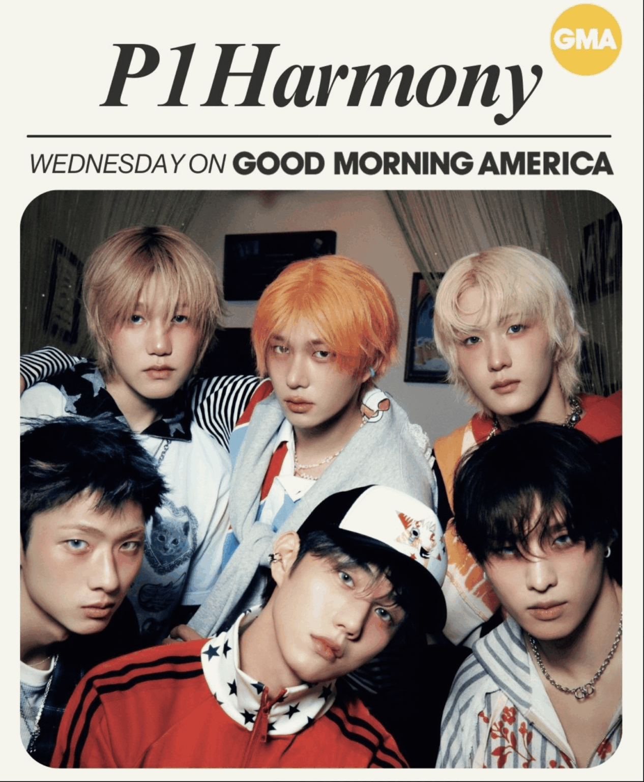 P1Harmony للاطلاع على مسار اللقب الإنجليزي "EX" على GMA (Good Morning America) في 24 سبتمبر