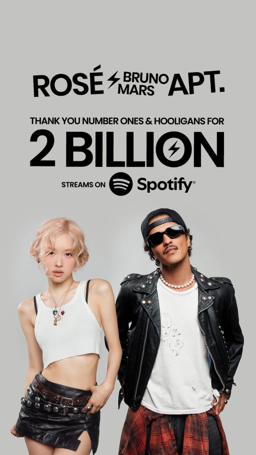 250920 Rosé & Bruno Mars - "Apt" يضرب ملياري تيار على Spotify! [Official Poster]