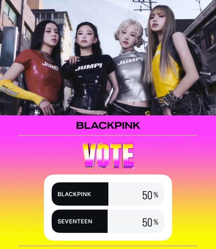 التصويت لصالح Rosé & Blackpink في 2025 MTV VMAs