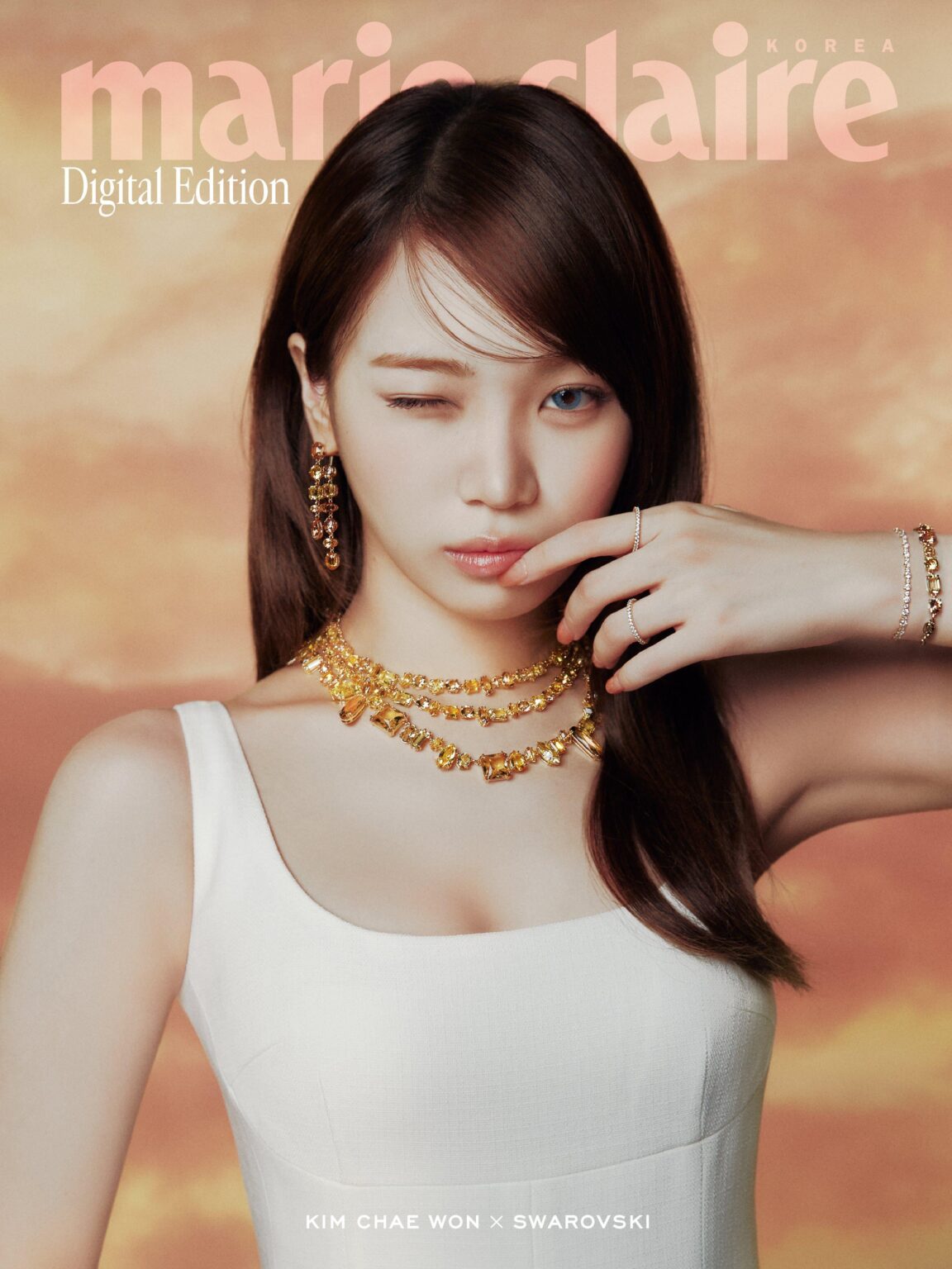 250902 كيم تشايون - ماري كلير كوريا X Swarovski (سبتمبر 2025 إصدار المعاينة غلاف الطبعة الرقمية)