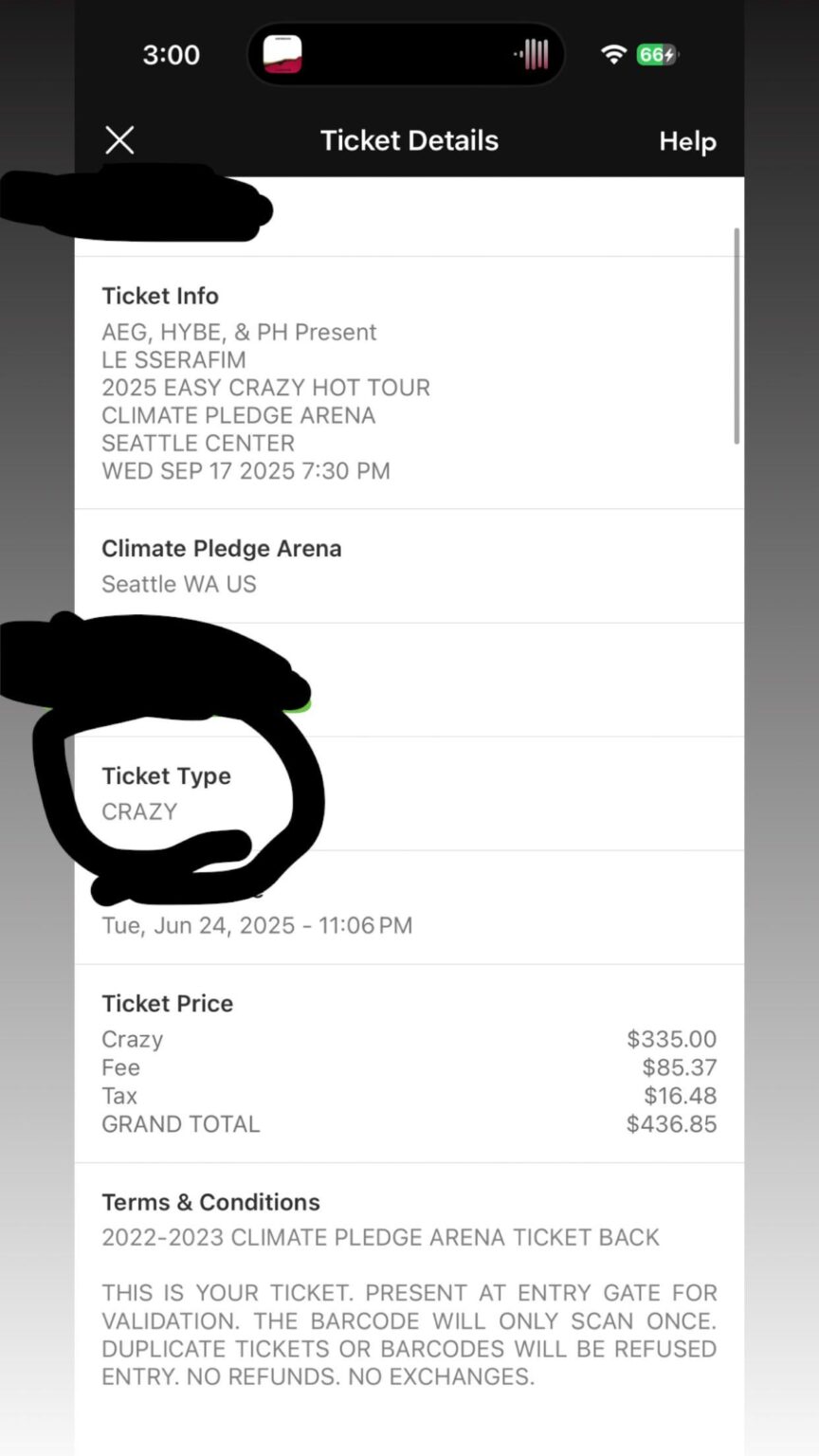 هل يعني نوع التذكرة المجنونة أن لدي فحص صوتي؟