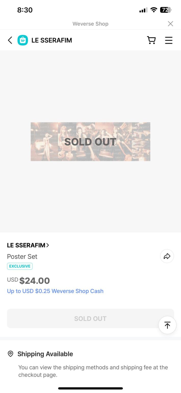 ملصق الساخن المجنون سهل مجموعة weverse