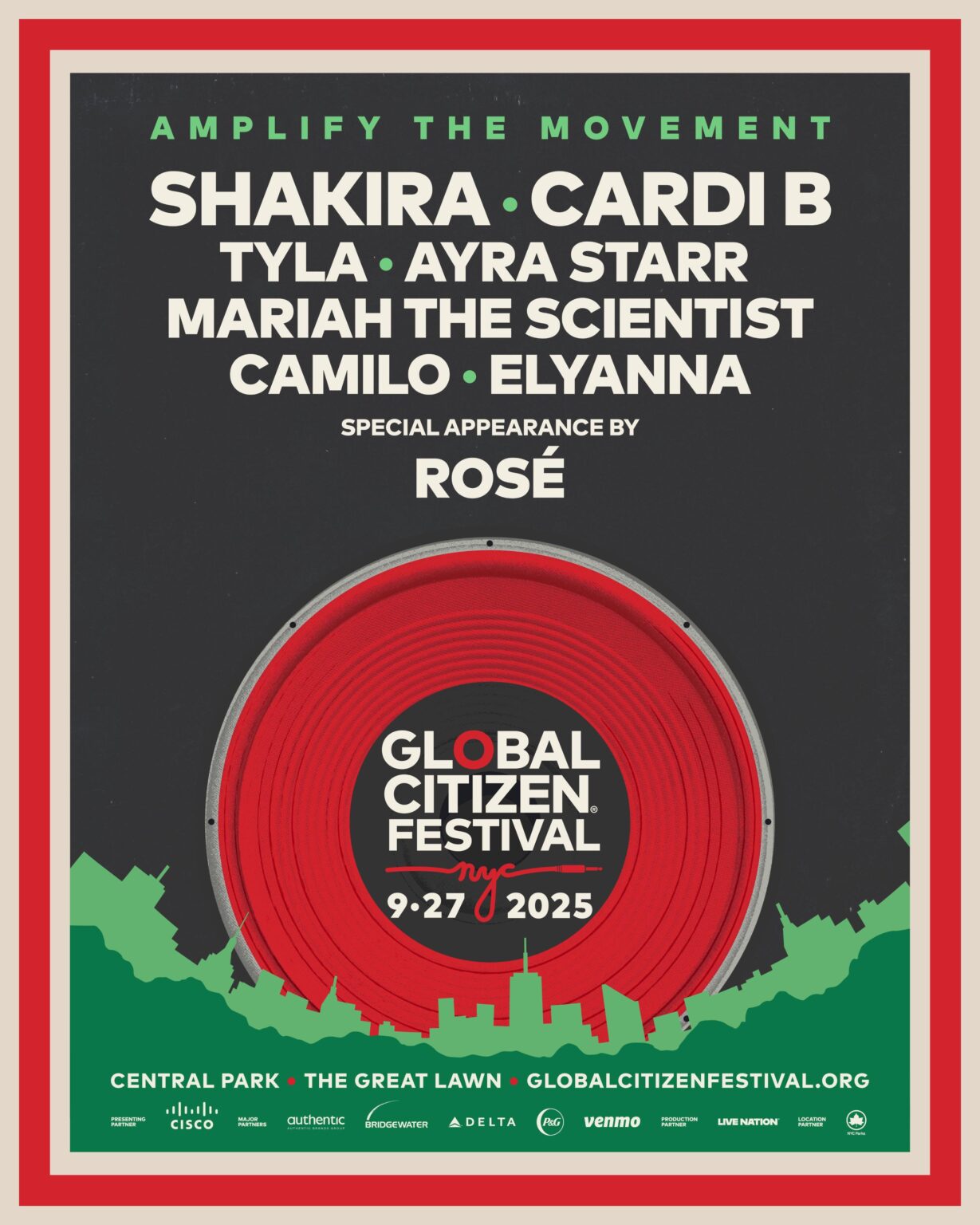 250924 Rosé لإظهار ظهور خاص في Global Citizen Festival 2025!