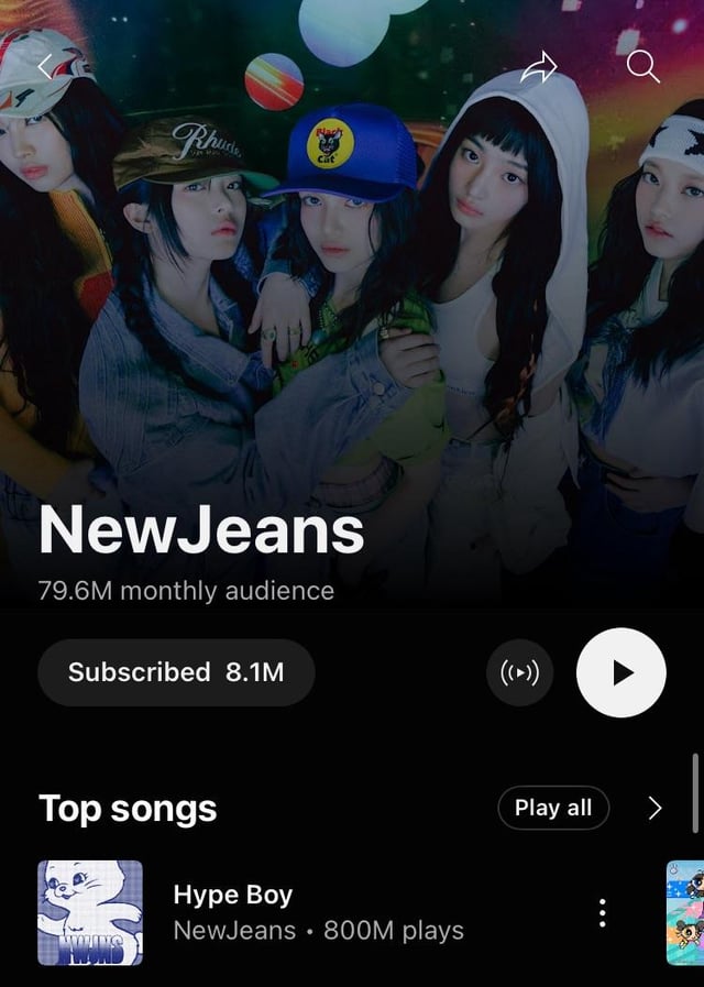 250921 "Hype Boy" تجاوزت 800 مليون مسرحية على موسيقى YouTube ، أغنيتهم ​​الثانية للقيام بذلك!