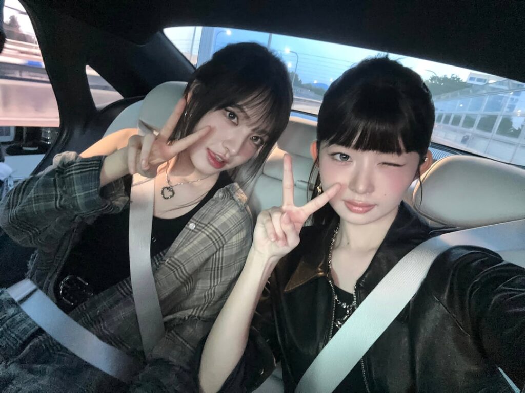 250905 ive تحديث Twitter الرسمي مع Rei & Liz - Dingo CityPop Car Live الانتهاء 💕