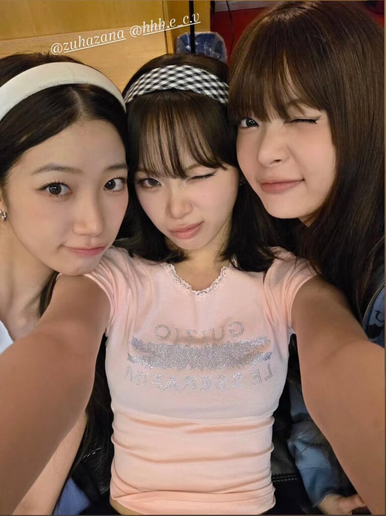 250905 Kim Chaewon Instagram Stories Feat. Kazuha وهونغ Eunchae