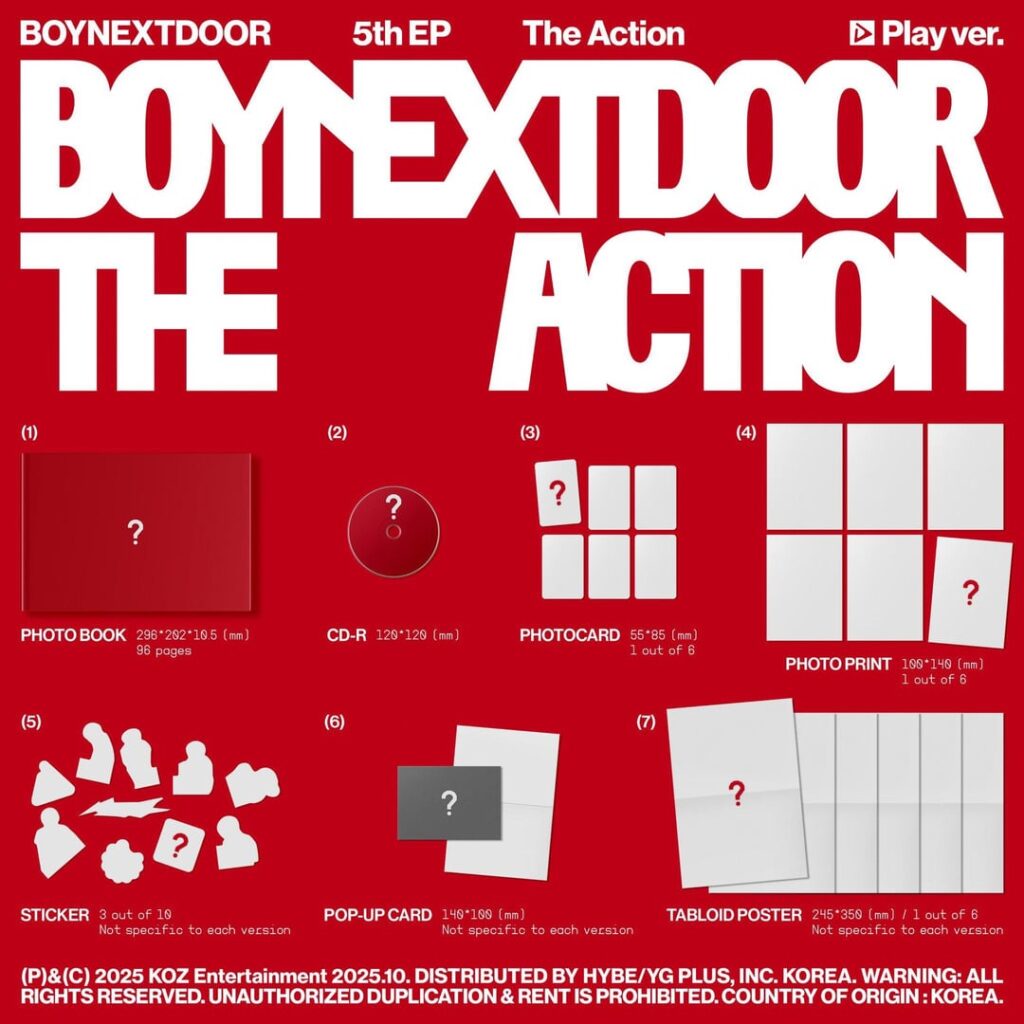 BoynextDoor - ألبوم Mini 5th "The Action" (ألبوم تغليف معاينة)