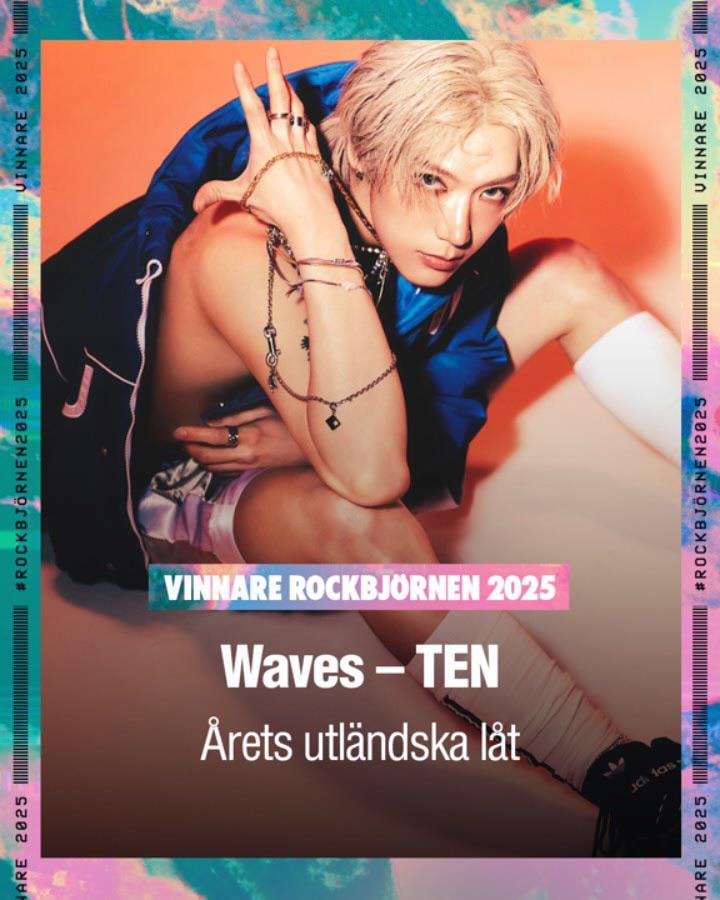 "Waves" لـ Ten (NCT/Wayv) يفوز أغنية العام في Rockbjörnen 2025