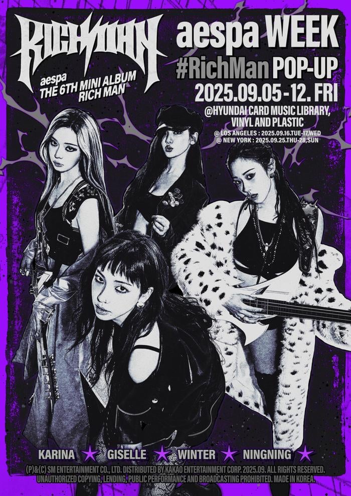 250903 سيبدأ حدث ASPA's 'Rich Man' المنبثق في Seoul ويستمر في La & NY. أيضًا ، بالتعاون مع موسيقى QQ ، سيقام الحدث في مدن الصين السبعة: بكين ، شنغهاي ، نانجينغ ، ووهان ، هانغتشو ، شنتشن وتشينغداو.