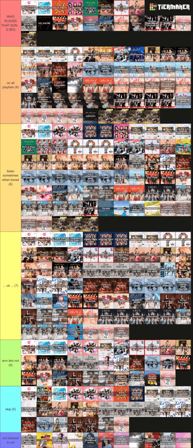 مرتين قائمة الأغاني