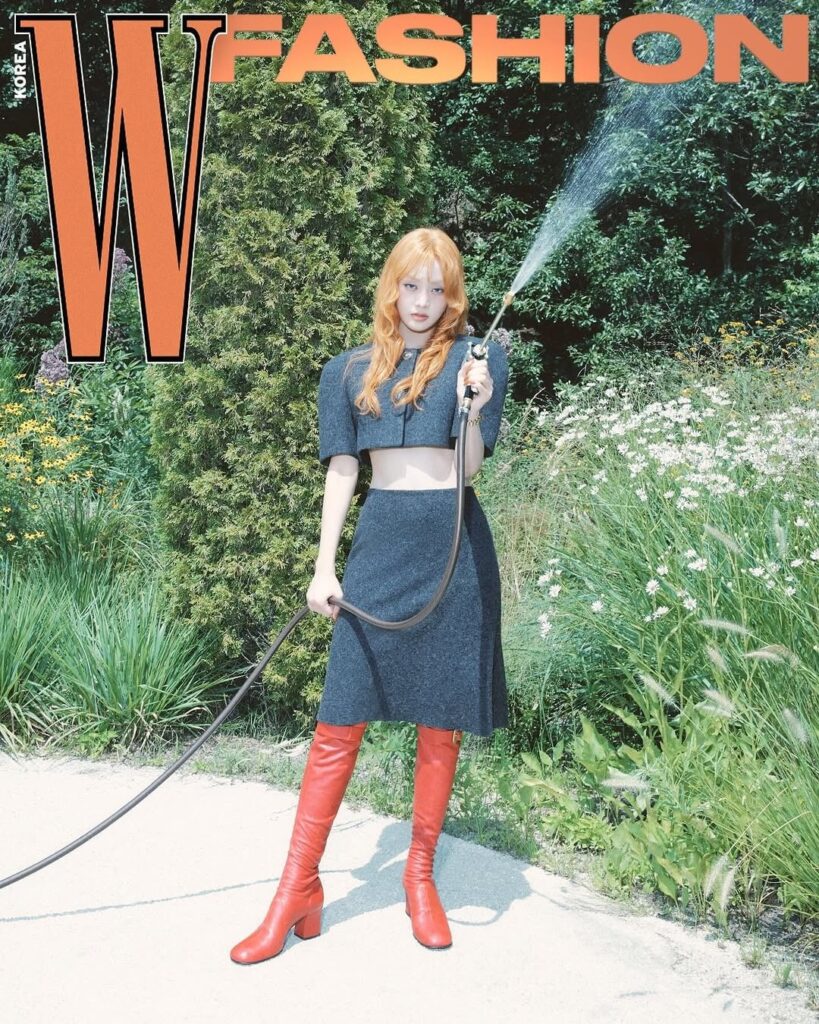 I -Led Minnie - W Korea X Miu Miu (عدد سبتمبر 2025 الغلاف الرقمي ومعاينة التصويرية)