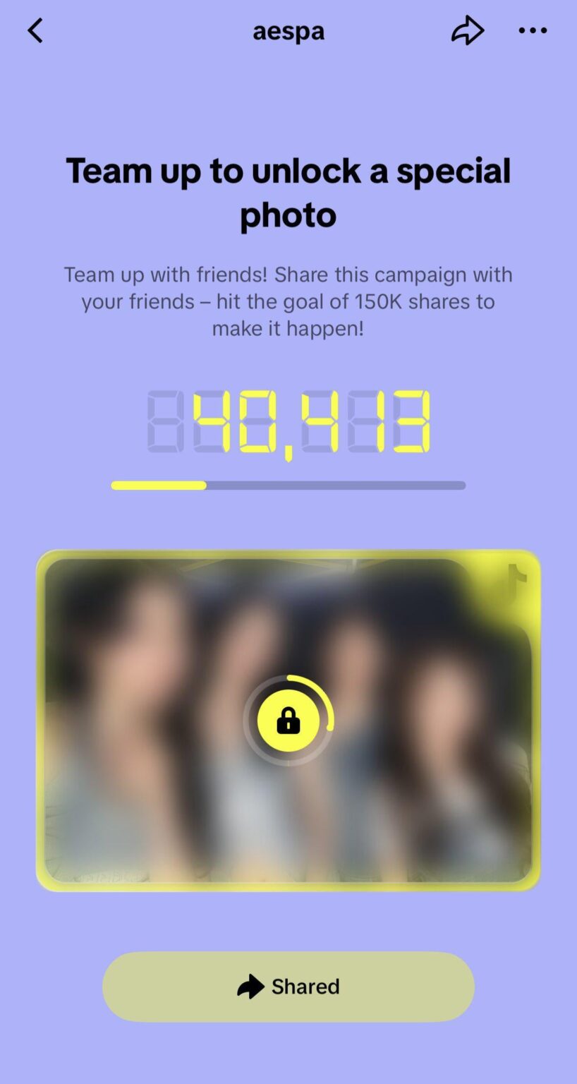 250910 AESPA Twitter Update - Team Up to فتح هدية AESPA المفاجئة على Tiktok!