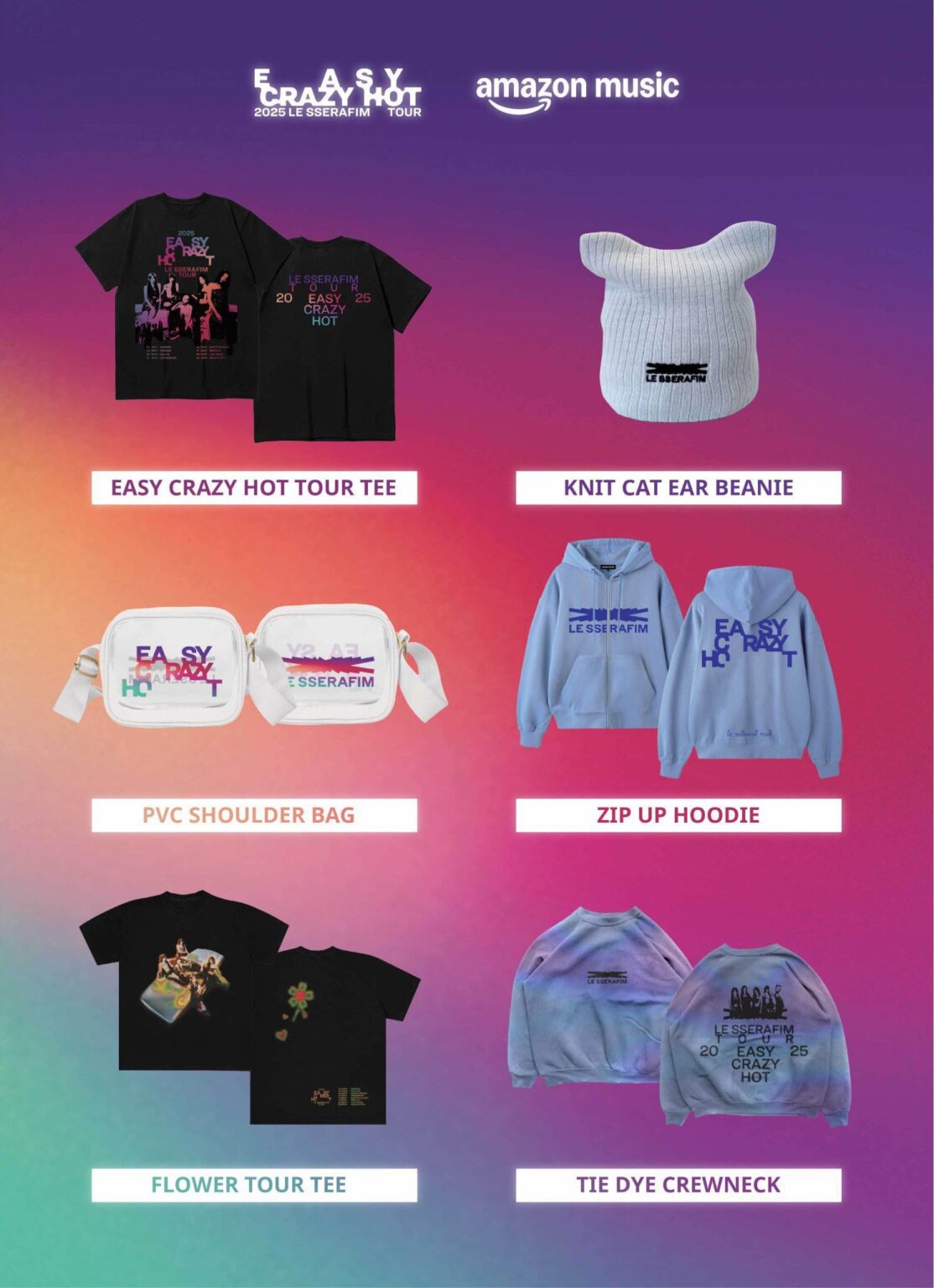 250901 Le Sserafim - 2025 Le Sserafim Tour "Easy Crazy Hot" في أمريكا الشمالية (صورة معاينة Merch الرسمية)