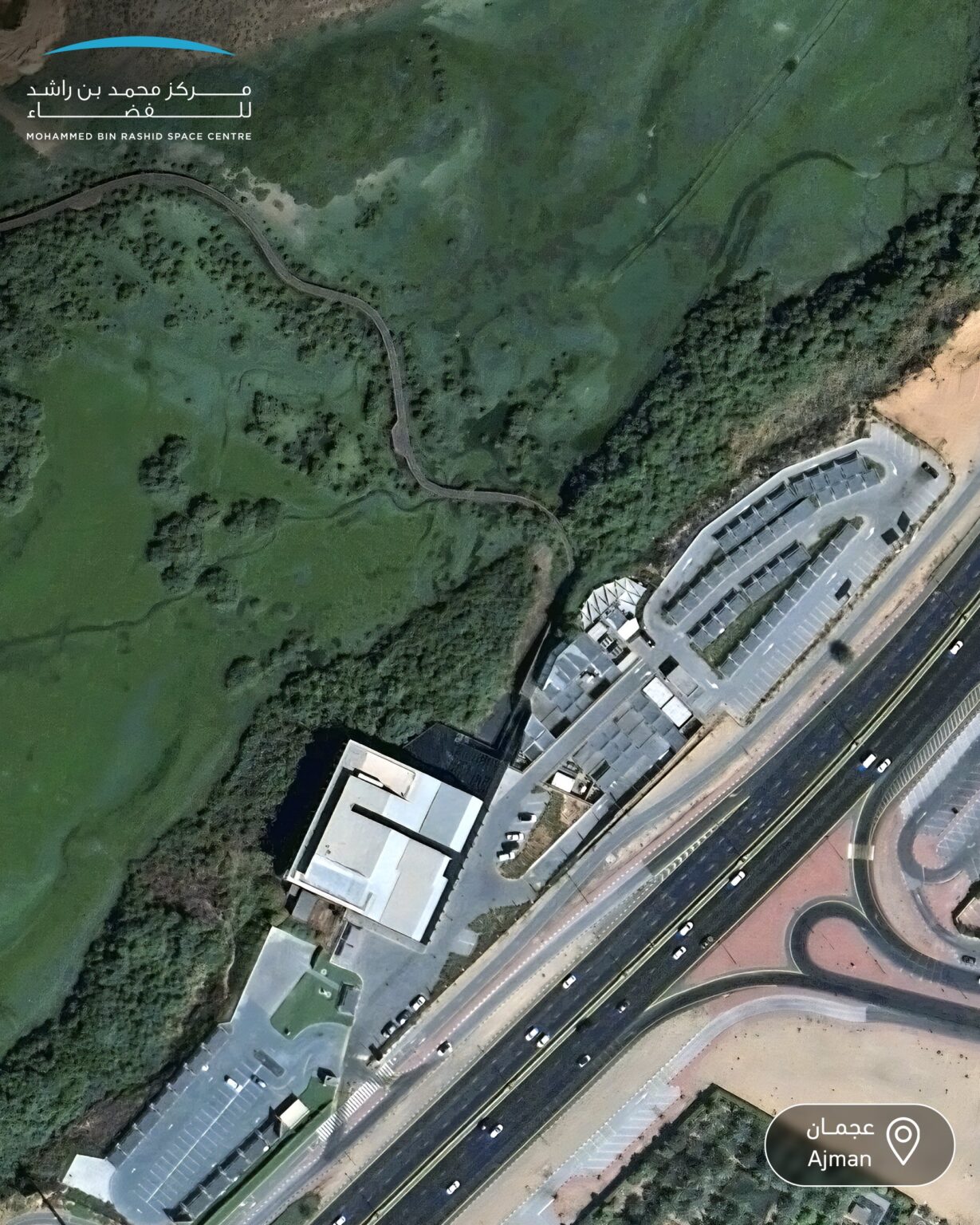 "محمد بن زايد سات" يوثق "محمية الزوراء" و"سارية علم الإمارات" بصور عالية الدقة