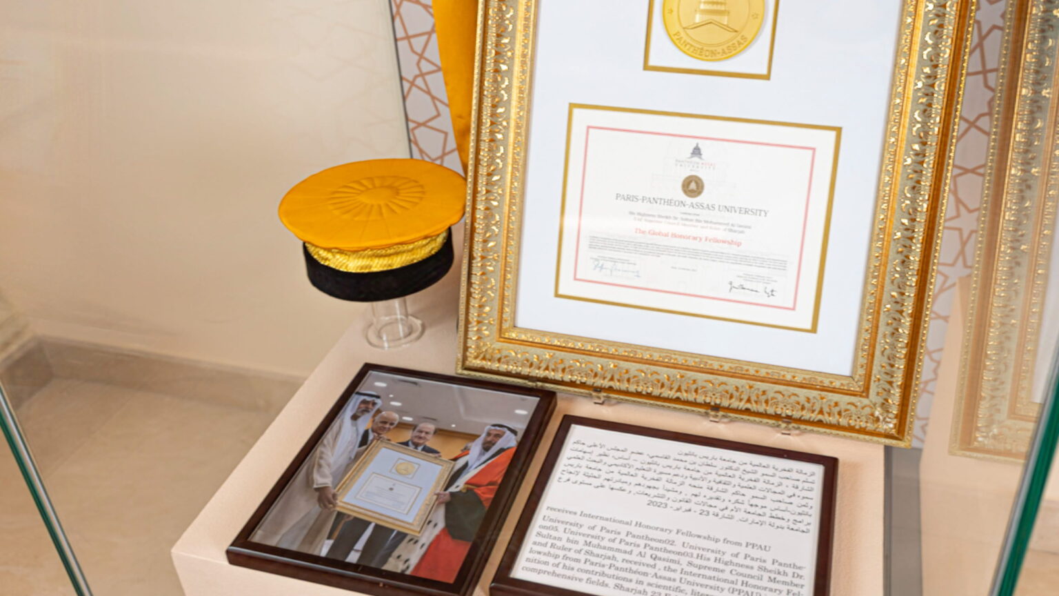 دارة سلطان القاسمي تستذكر نيل حاكم الشارقة زمالة باريس بانثيون