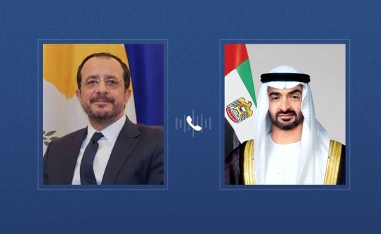 رئيس الدولة والرئيس القبرصي يبحثان هاتفياً علاقات البلدين والتطورات الإقليمية