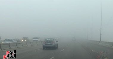 غلق الطريق الصحراوى من بوابات الإسكندرية لليوم الثالث بسبب الشبورة