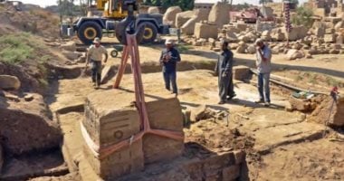 لوحة نادرة للإمبراطور تيبيريوس.. كواليس الكشف الأثرى الجديد بالكرنك فى 7 صور لوحة نادرة للإمبراطور تيبيريوس.. كواليس الكشف الأثرى الجديد بالكرنك فى 7 صور