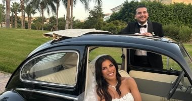 جلسة تصوير عائلية لنجل هانى رمزى وعروسه قبل الزفاف