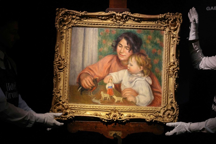 دار مزادات في باريس تكشف عن لوحة لرينوار تُظهر ابنه المخرج السينمائي طفلاً