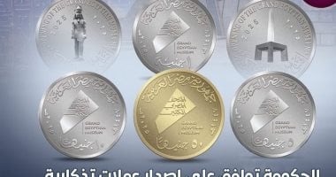 غير متداولة.. إصدار عملات تذكارية بمناسبة افتتاح المتحف المصري الكبير