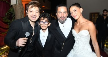 3 لقطات من زفاف هادي الباجوري وهايدي خالد.. أبرزها ظهور ابنه وسقوط العروسة 3 لقطات من زفاف هادي الباجوري وهايدي خالد.. أبرزها ظهور ابنه وسقوط العروسة