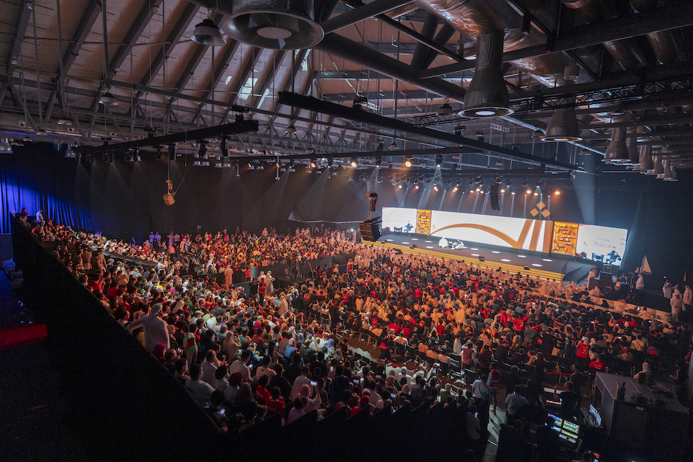 مشهد من نسخة سابقة لمعرض الشارقة الدولي للكتاب. (هيئة الشارقة)