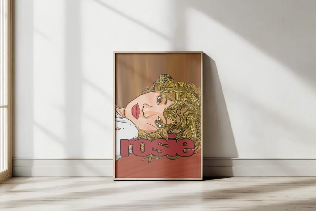 فن المعجبين المرسوم يدويًا مستوحى من عصر روزي ROSIE 💗