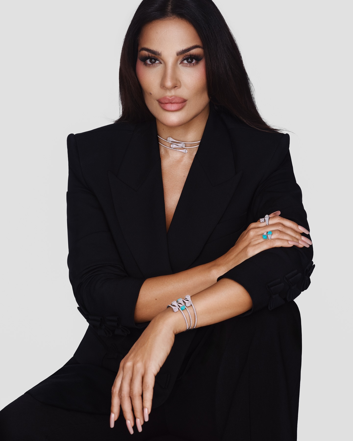 نادين نسيب نجيم بمجوهرات مارلي نيويورك (إنستغرام)