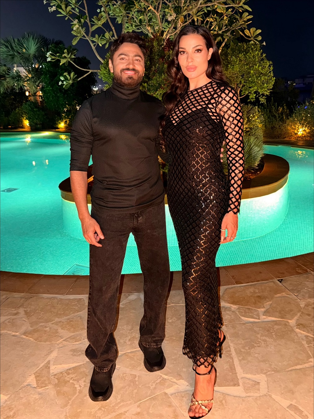 نادين نسيب نجيم مع تامر حسني (إنستغرام)