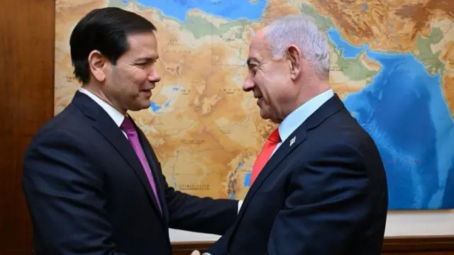 وزير الخارجية الأمريكي ماركو روبيو يلتقي برئيس الوزراء الإسرائيلي نتنياهو