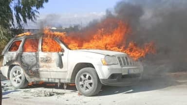 بالصّورة: استهداف سيارة في النبي شيت - قضاء بعلبك - MTV Lebanon