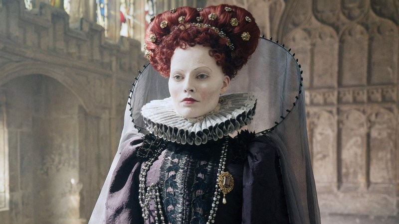 Mary Queen of Scotts, Margot Robbie as Queen Elizabeth I, 2018.