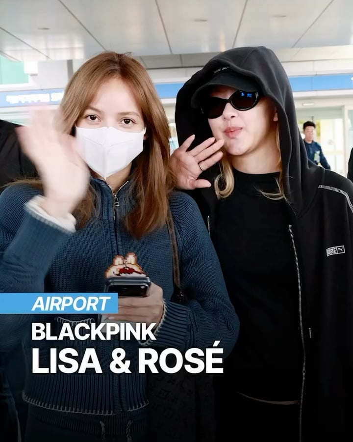 251002 مطار Rosé & Lisa @ Incheon الدولي (وصول من باريس)