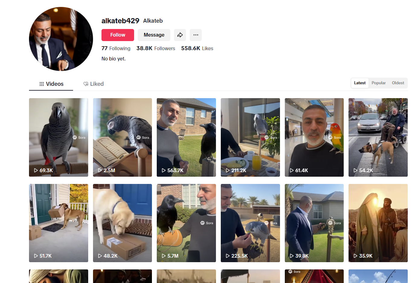 لقطة لحساب alkateb429 في تيك توك