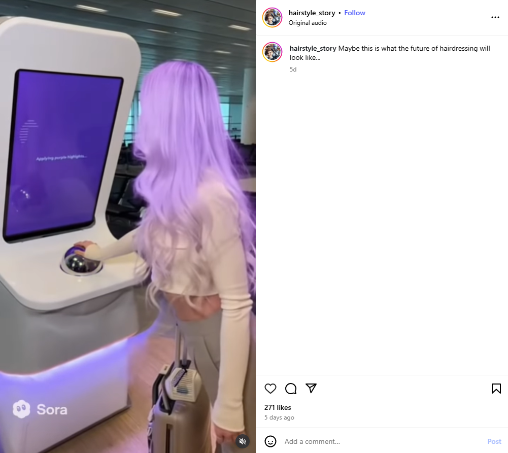 لقطة من الفيديو المنشور في حساب hairstyle_story في 12 تشرين الاول 2025