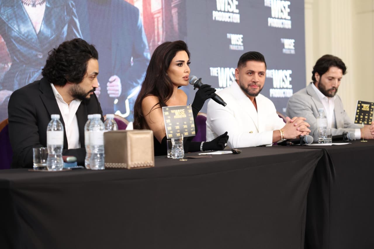 الممثلة سيرين عبدالنور خلال حفل الاعلان عن مسلسل كذبة سودا (المكتب الاعلامي للشركة المنتجة)