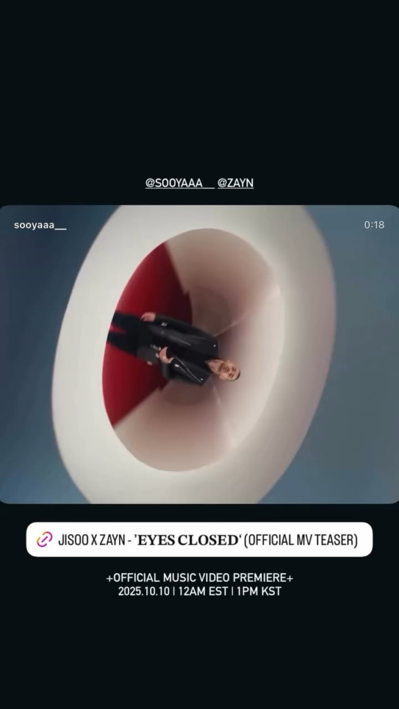 251009 تحديث قصة Jisoo IG مع زين