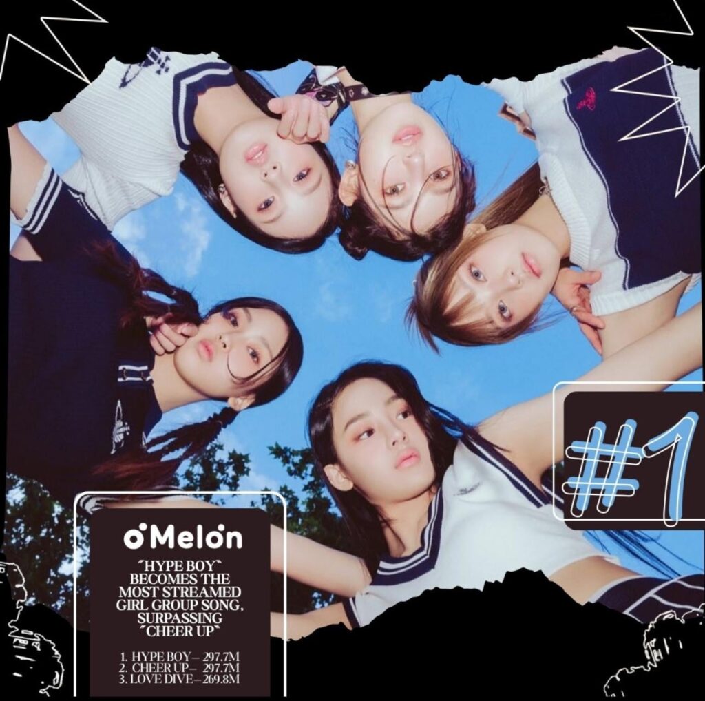 251027 أغنية "Hype Boy" من Newjeans تصبح أغنية فرقة الفتيات الأكثر استماعًا في تاريخ MelOn، متجاوزة أغنية "Cheer Up"