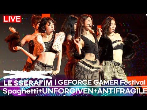 251030 LE SSERAFIM - SPAGHETTI + UNFORGIVEN + ANTIFRAGILE @ GEFORCE GAMER Festival (Fancam عبر @THESTAR)