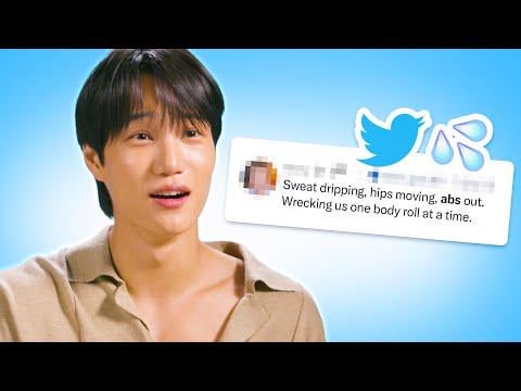 كاي (EXO) - كاي يقرأ تغريدات العطش @ BuzzFeed Celeb (251028) [ENG SUB]